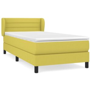 Κρεβάτι Boxspring με Στρώμα Πράσινο 80 x 200 εκ. Υφασμάτινο