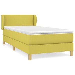 Κρεβάτι Boxspring με Στρώμα Πράσινο 80 x 200 εκ. Υφασμάτινο