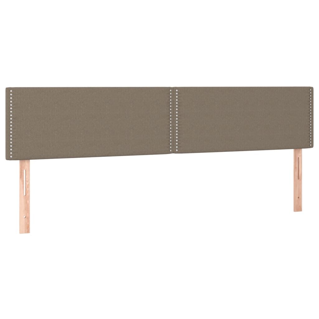 Κρεβάτι Boxspring με Στρώμα Taupe 200x200 εκ. Υφασμάτινο