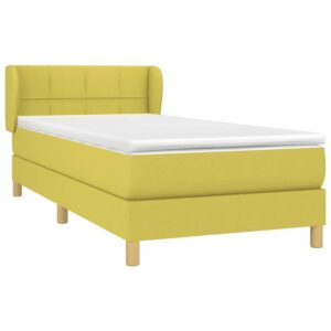 Κρεβάτι Boxspring με Στρώμα Πράσινο 80 x 200 εκ. Υφασμάτινο