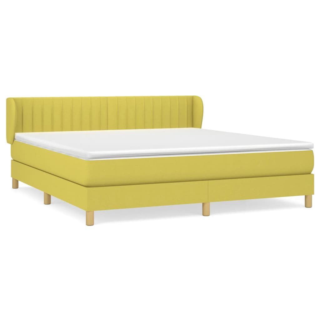 Κρεβάτι Boxspring με Στρώμα Πράσινο 160x200 εκ.Υφασμάτινο