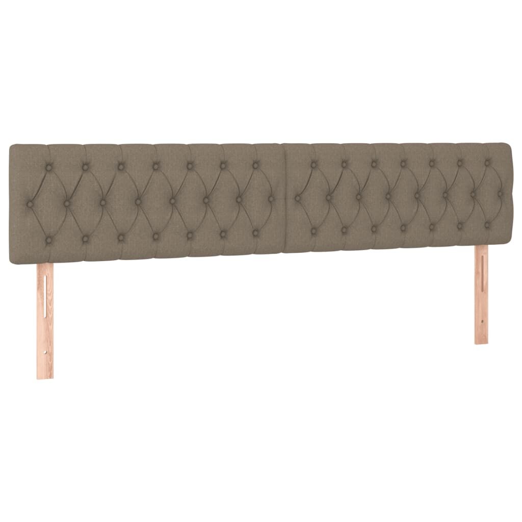 Κρεβάτι Boxspring με Στρώμα Taupe 200x200 εκ. Υφασμάτινο