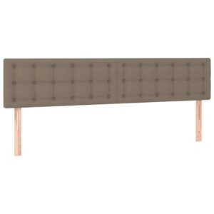 Κρεβάτι Boxspring με Στρώμα Taupe 200x200 εκ. Υφασμάτινο