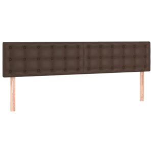 Κρεβάτι Boxspring με Στρώμα Καφέ 200x200 εκ. Συνθετικό Δέρμα