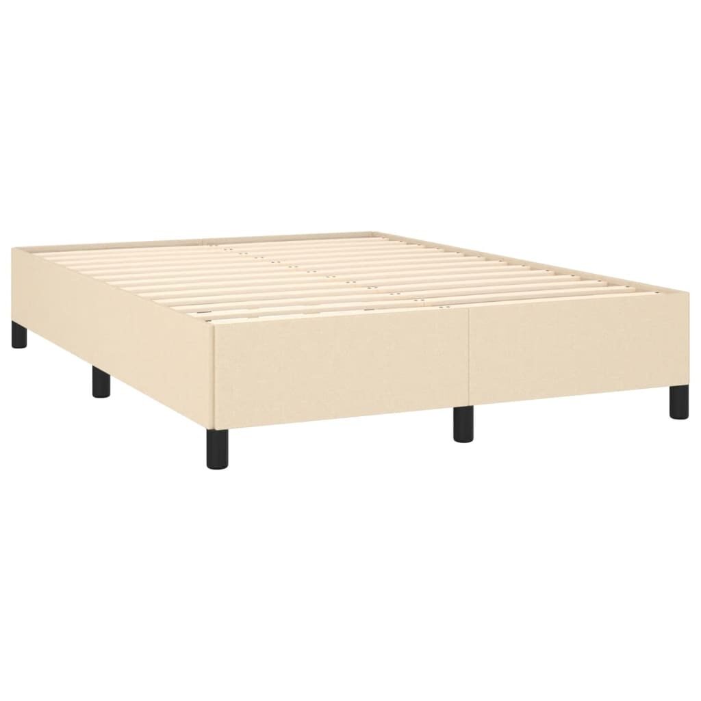 Κρεβάτι Boxspring με Στρώμα Κρεμ 140x200 εκ. Υφασμάτινο