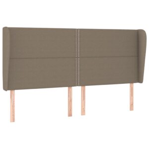 Κρεβάτι Boxspring με Στρώμα Taupe 200x200 εκ. Υφασμάτινο