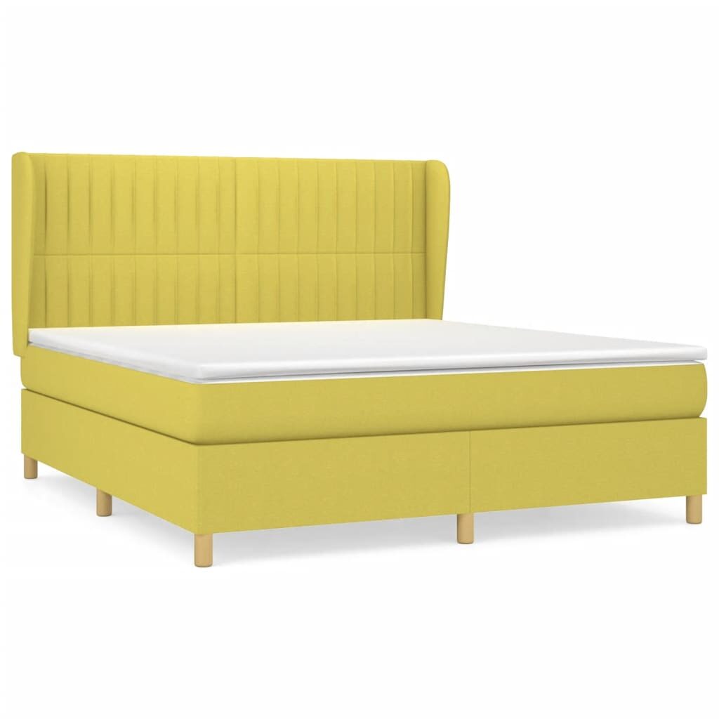 Κρεβάτι Boxspring με Στρώμα Πράσινο 160x200 εκ.Υφασμάτινο