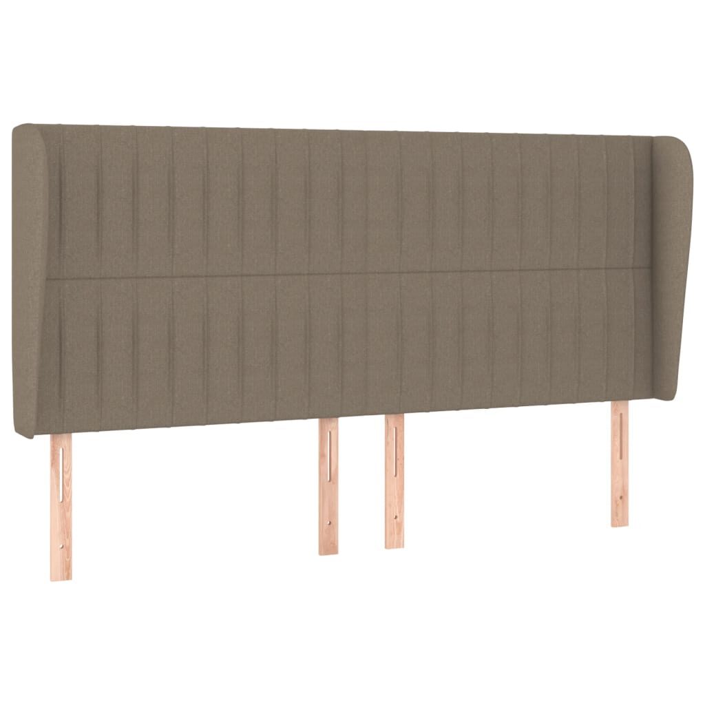 Κρεβάτι Boxspring με Στρώμα Taupe 200x200 εκ. Υφασμάτινο