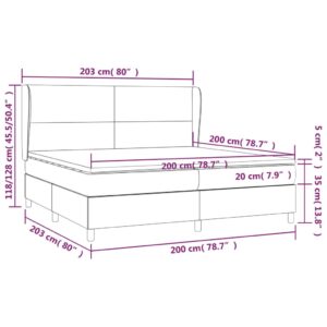 Κρεβάτι Boxspring με Στρώμα Ροζ 200x200 εκ. Βελούδινο