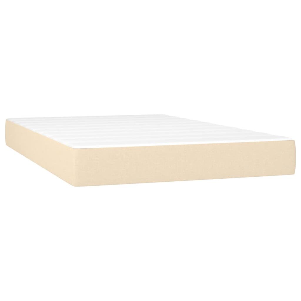 Κρεβάτι Boxspring με Στρώμα Κρεμ 120x200 εκ. Υφασμάτινο