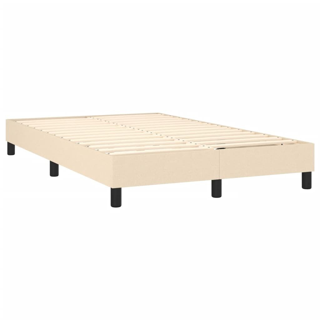 Κρεβάτι Boxspring με Στρώμα Κρεμ 120x200 εκ. Υφασμάτινο