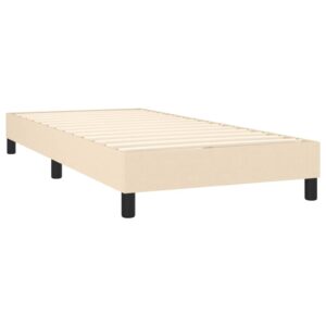 Κρεβάτι Boxspring με Στρώμα Κρεμ 80 x 200 εκ. Υφασμάτινο