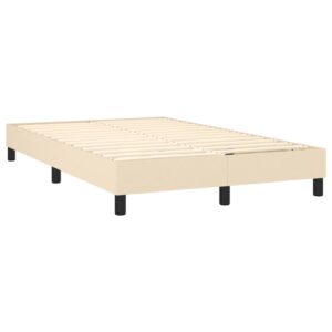 Κρεβάτι Boxspring με Στρώμα Κρεμ 120x200 εκ. Υφασμάτινο