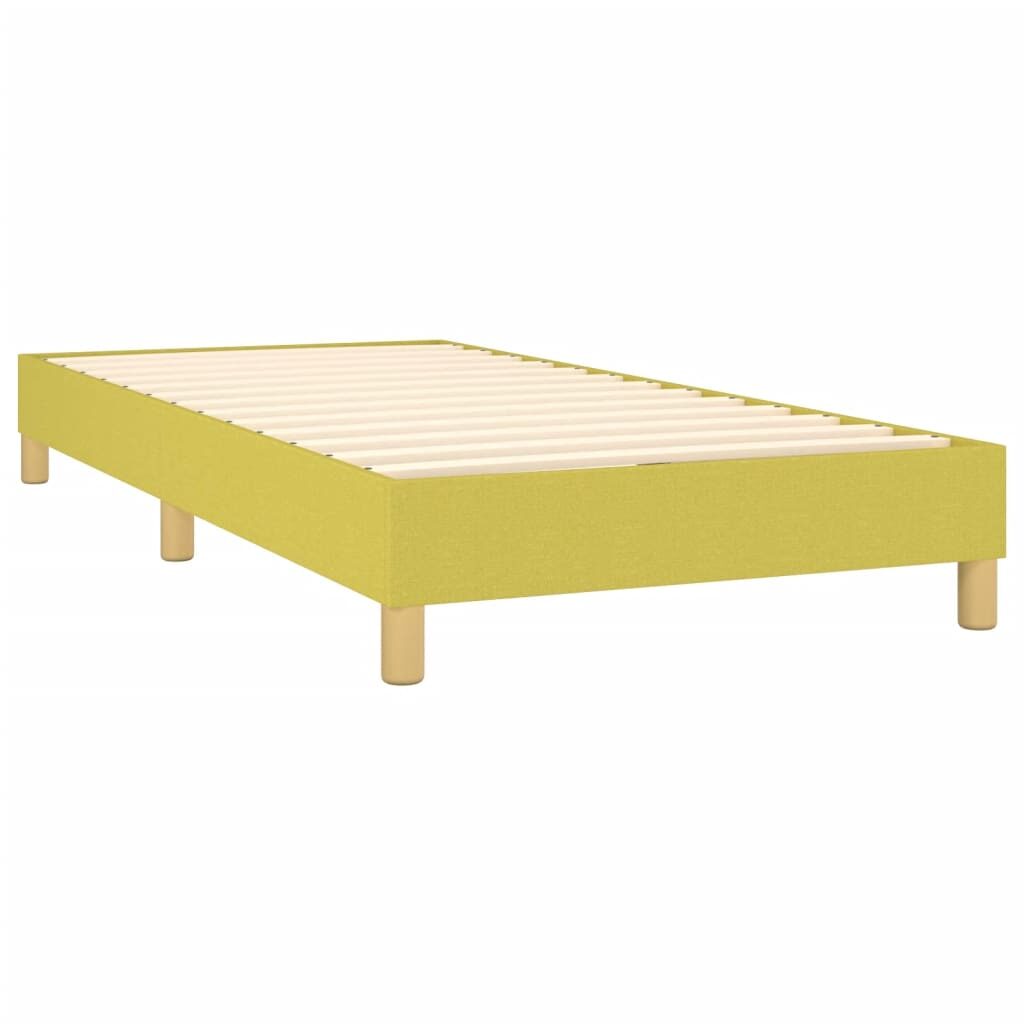 Κρεβάτι Boxspring με Στρώμα Πράσινο 80 x 200 εκ. Υφασμάτινο