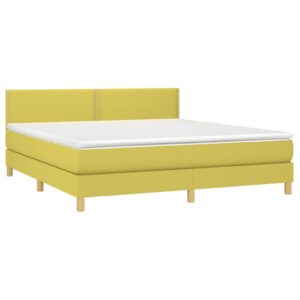 Κρεβάτι Boxspring με Στρώμα Πράσινο 160x200 εκ.Υφασμάτινο