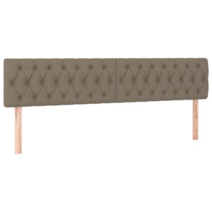 Κρεβάτι Boxspring με Στρώμα Taupe 200x200 εκ. Υφασμάτινο