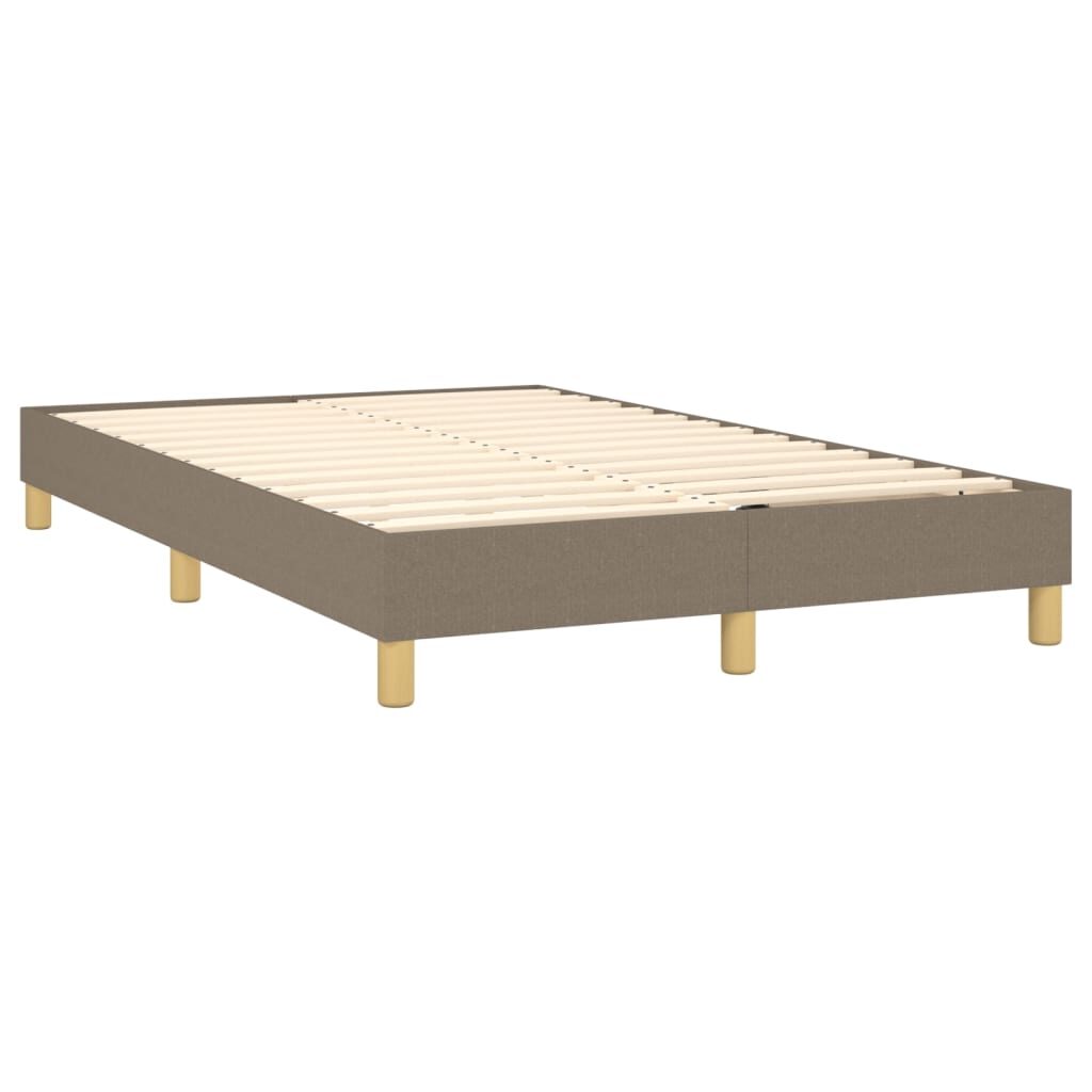 Κρεβάτι Boxspring με Στρώμα Taupe 120x200 εκ. Υφασμάτινο