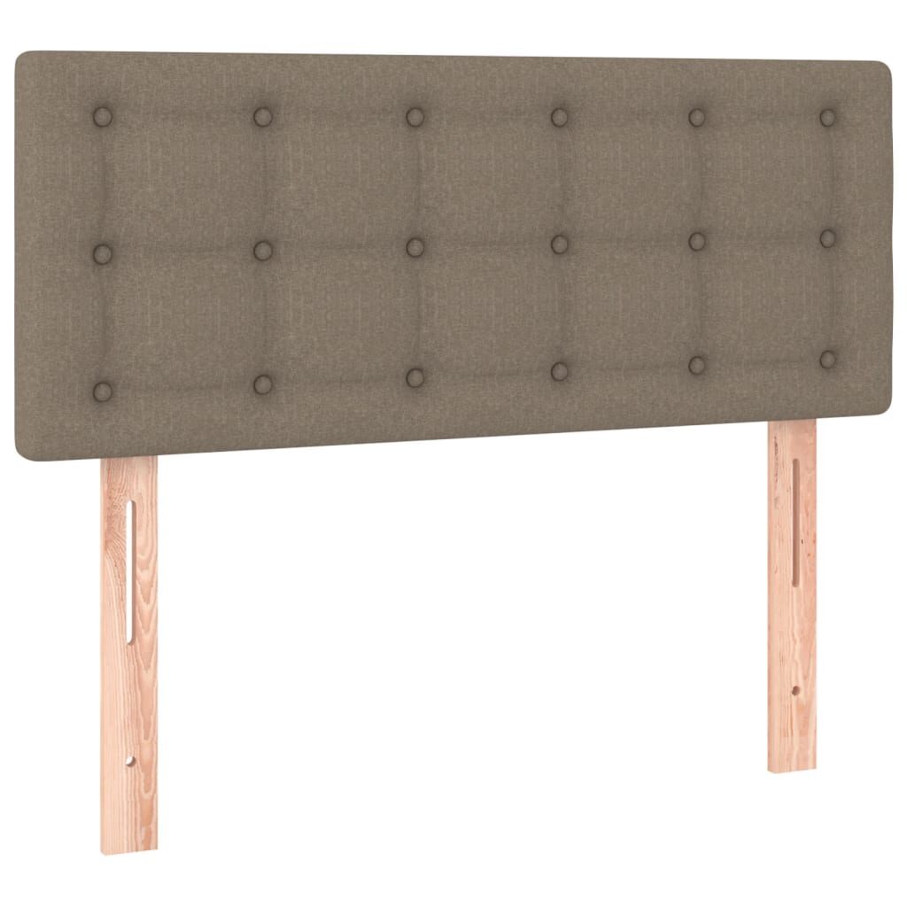 Κρεβάτι Boxspring με Στρώμα Taupe 120x200 εκ. Υφασμάτινο