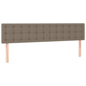 Κρεβάτι Boxspring με Στρώμα Taupe 200x200 εκ. Υφασμάτινο