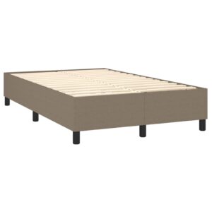 Κρεβάτι Boxspring με Στρώμα Taupe 120x200 εκ. Υφασμάτινο