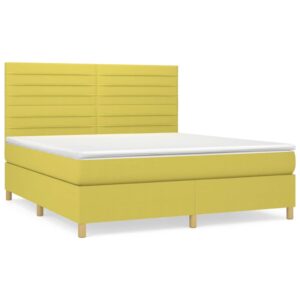 Κρεβάτι Boxspring με Στρώμα Πράσινο 160x200 εκ.Υφασμάτινο