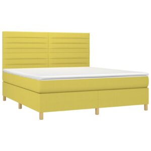 Κρεβάτι Boxspring με Στρώμα Πράσινο 160x200 εκ.Υφασμάτινο