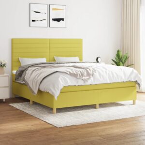 Κρεβάτι Boxspring με Στρώμα Πράσινο 160x200 εκ.Υφασμάτινο