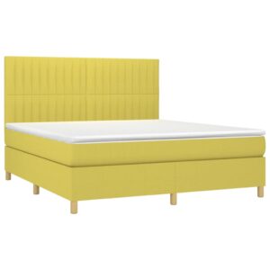 Κρεβάτι Boxspring με Στρώμα Πράσινο 160x200 εκ.Υφασμάτινο