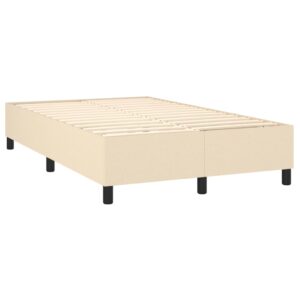 Κρεβάτι Boxspring με Στρώμα Κρεμ 120x200 εκ. Υφασμάτινο