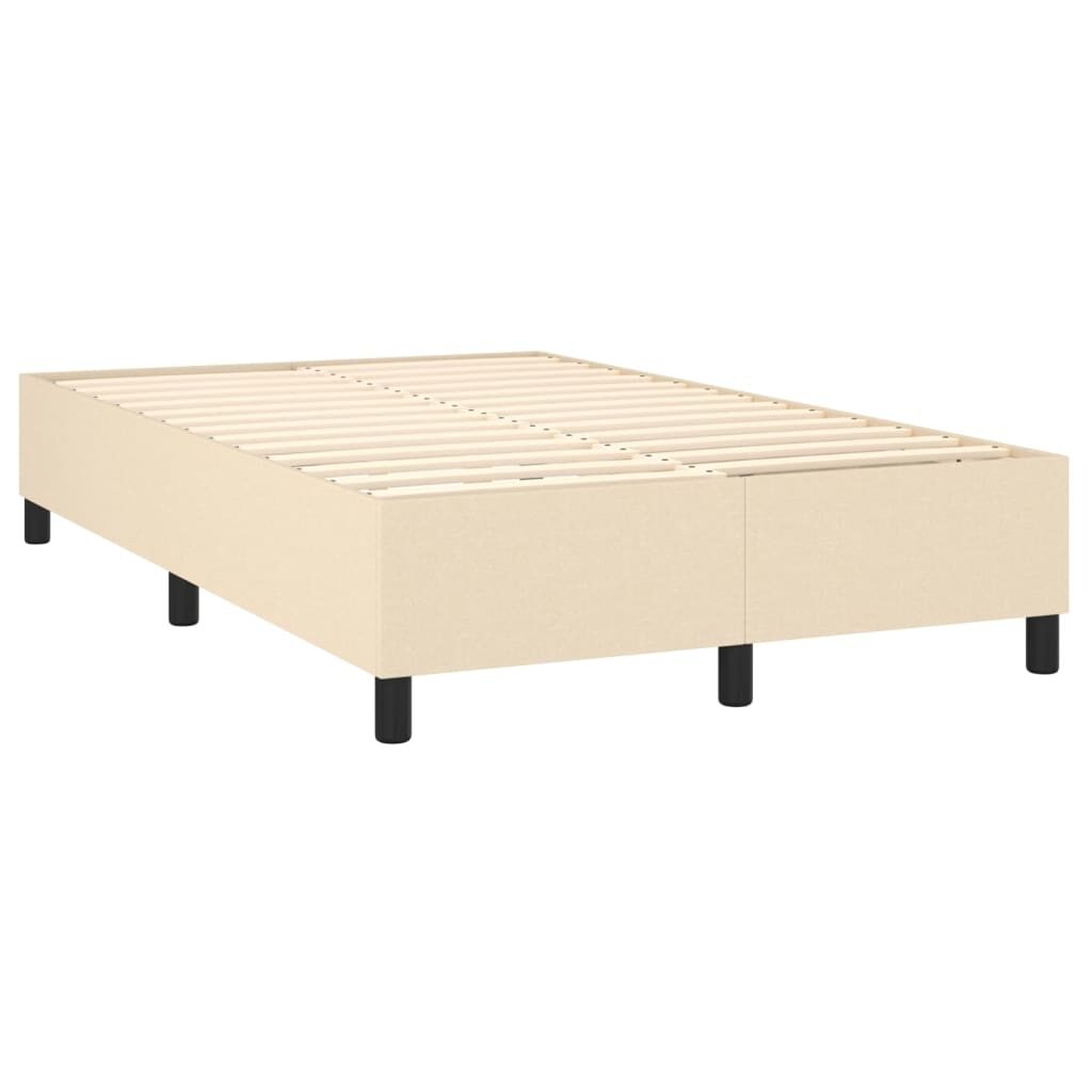 Κρεβάτι Boxspring με Στρώμα Κρεμ 120x200 εκ. Υφασμάτινο