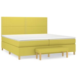 Κρεβάτι Boxspring με Στρώμα Αν. Πράσινο 200x200 εκ. Υφασμάτινο