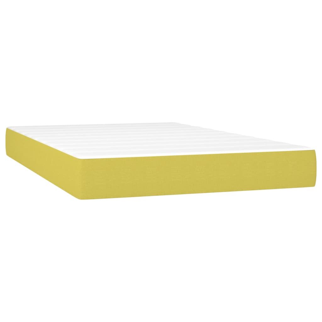 Κρεβάτι Boxspring με Στρώμα Ανοιχτό πράσινο120x200εκ.Υφασμάτινο