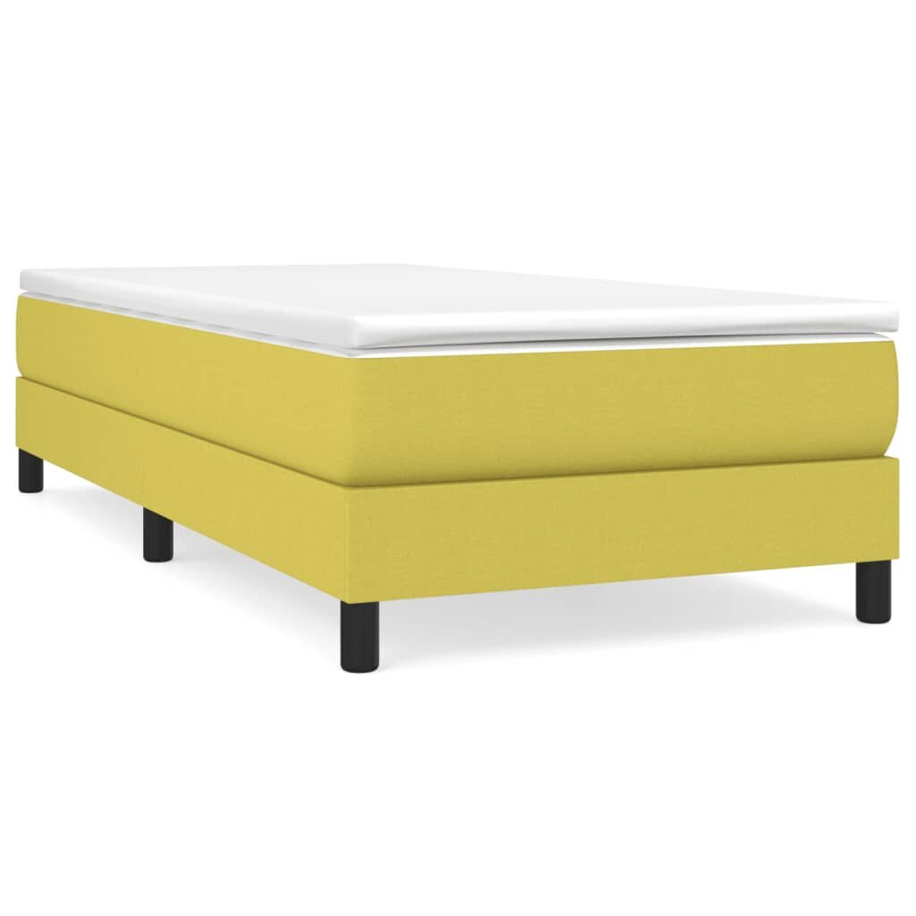 Κρεβάτι Boxspring με Στρώμα Πράσινο 80 x 200 εκ. Υφασμάτινο