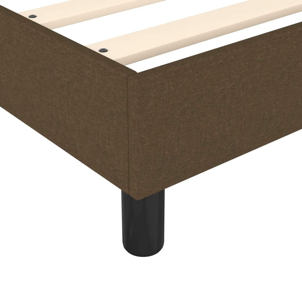 Κρεβάτι Boxspring με Στρώμα Σκούρο Καφέ 120x200 εκ. Υφασμάτινο