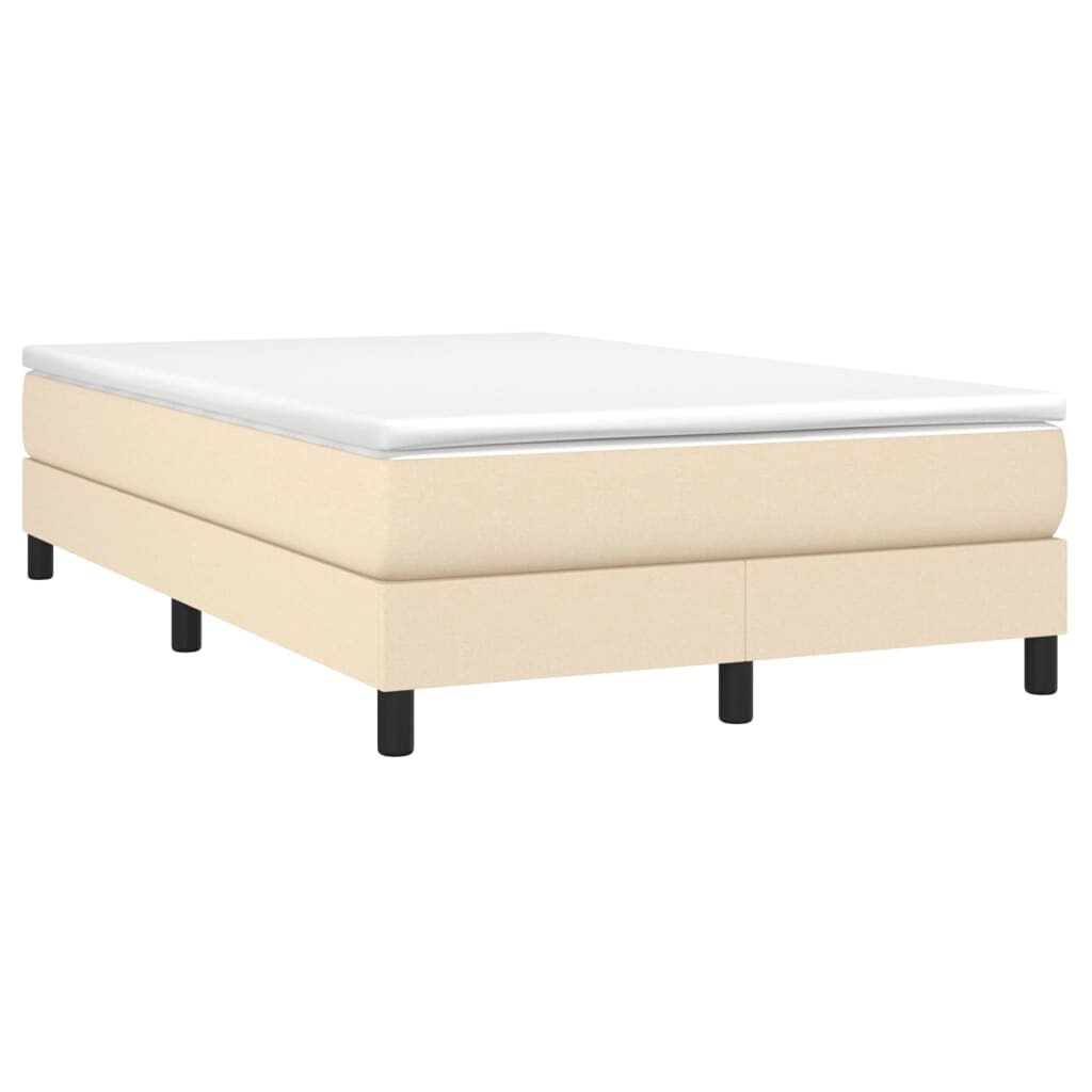 Κρεβάτι Boxspring με Στρώμα Κρεμ 120x200 εκ. Υφασμάτινο