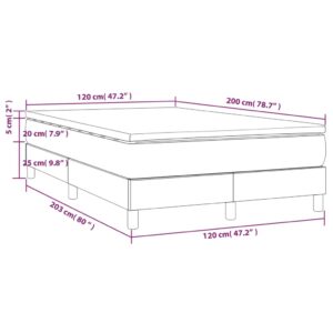 Κρεβάτι Boxspring με Στρώμα Κρεμ 120x200 εκ. Υφασμάτινο