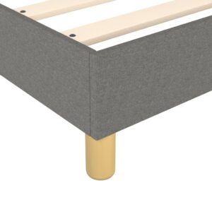 Κρεβάτι Boxspring με Στρώμα Σκούρο Γκρι 80x200 εκ. Υφασμάτινο