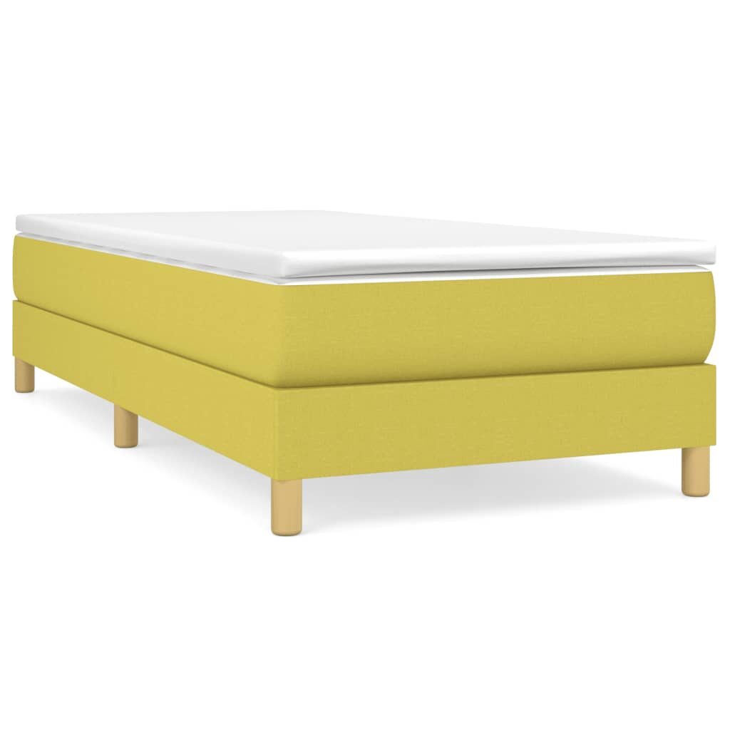 Κρεβάτι Boxspring με Στρώμα Πράσινο 80 x 200 εκ. Υφασμάτινο