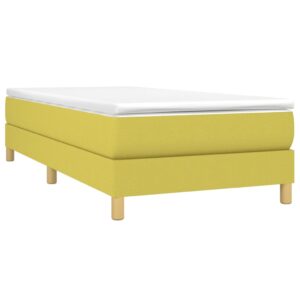 Κρεβάτι Boxspring με Στρώμα Πράσινο 80 x 200 εκ. Υφασμάτινο