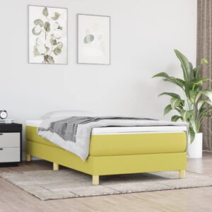 Κρεβάτι Boxspring με Στρώμα Πράσινο 80 x 200 εκ. Υφασμάτινο