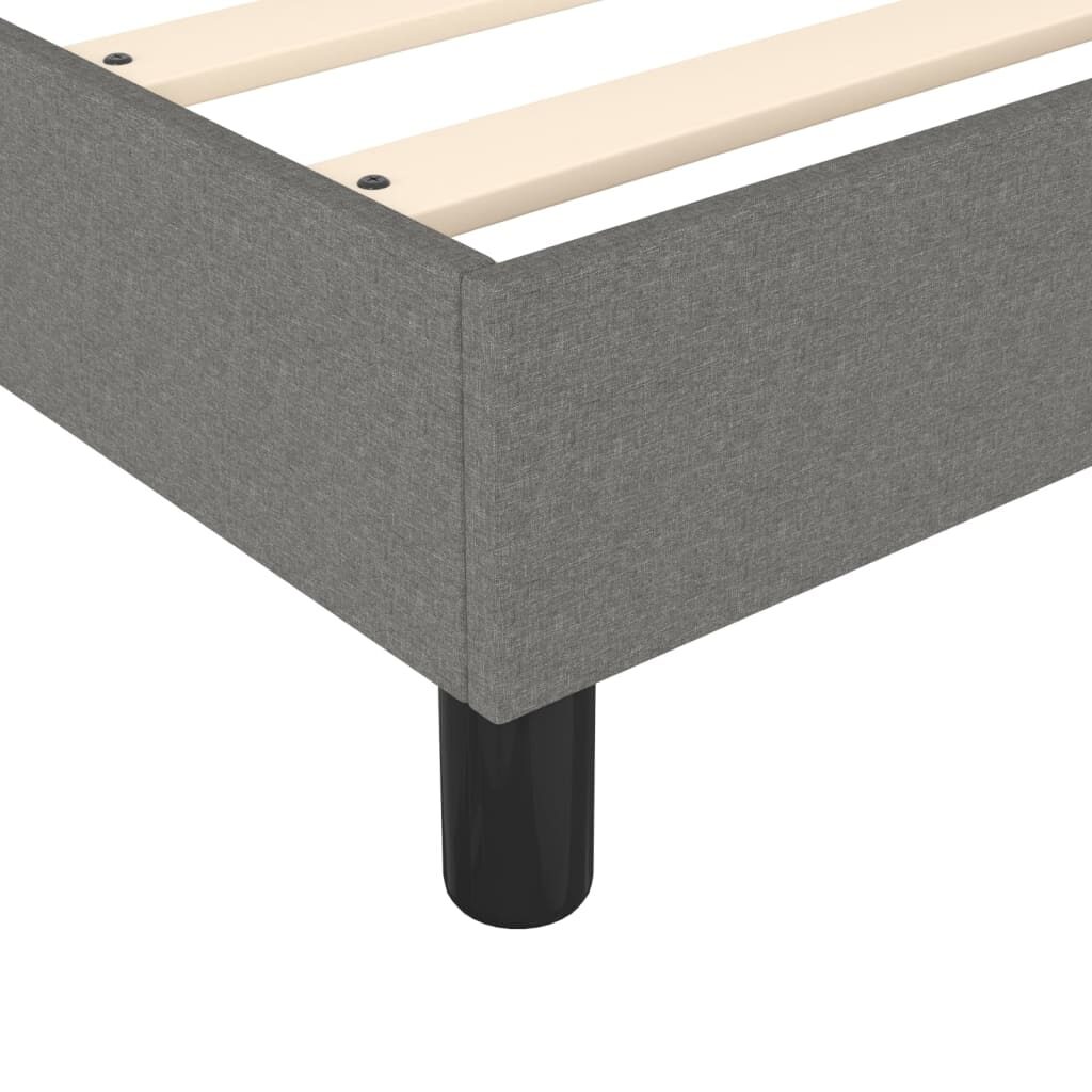 Κρεβάτι Boxspring με Στρώμα Σκούρο Γκρι 80x200 εκ. Υφασμάτινο