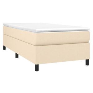 Κρεβάτι Boxspring με Στρώμα Κρεμ 80 x 200 εκ. Υφασμάτινο