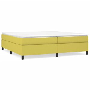 Κρεβάτι Boxspring με Στρώμα Πράσινο 200x200 εκ. Υφασμάτινο