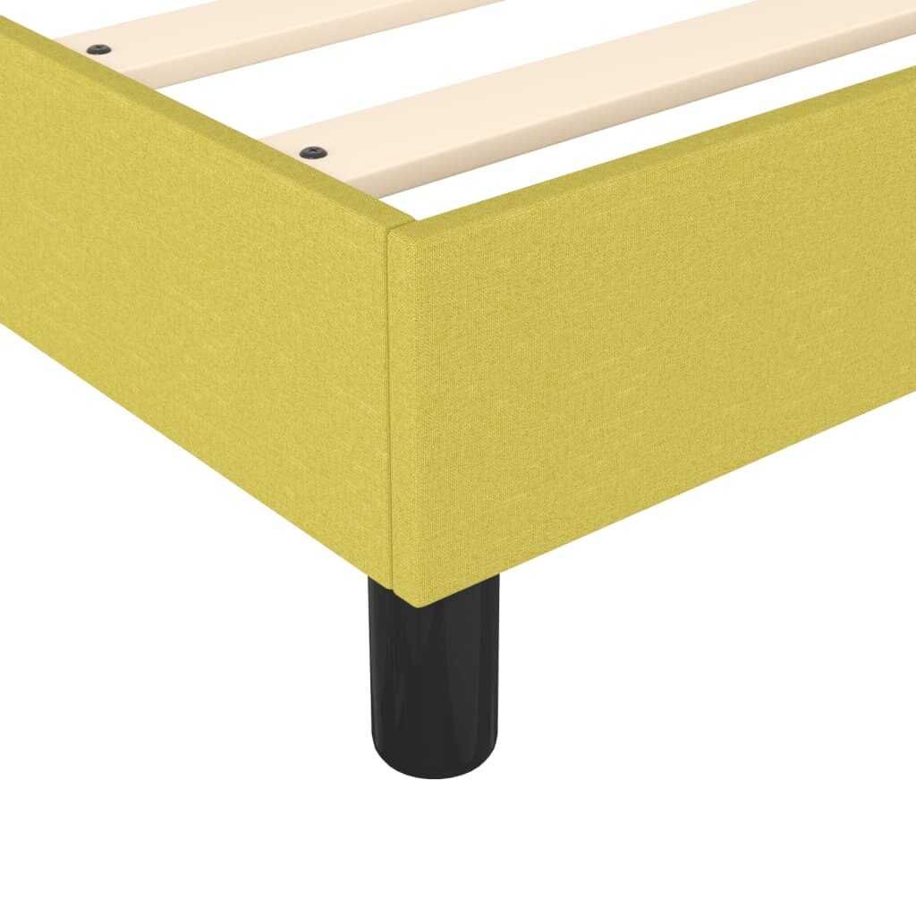 Κρεβάτι Boxspring με Στρώμα Πράσινο 200x200 εκ. Υφασμάτινο