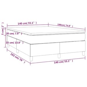 Κρεβάτι Boxspring με Στρώμα Κρεμ 140x190εκ. από Συνθετικό Δέρμα