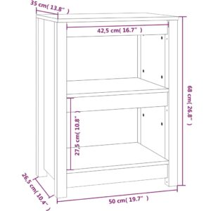 Βιβλιοθήκη 50 x 35 x 68 εκ. από Μασίφ Ξύλο Πεύκου