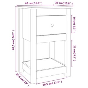 Κομοδίνο Γκρι 40 x 35 x 61