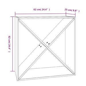 Κάβα Κρασιών 62 x 25 x 62 εκ. από Μασίφ Ξύλο Πεύκου