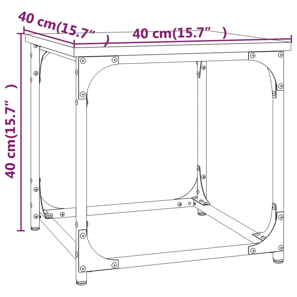 Βοηθητικό Τραπέζι Καπνιστή Δρυς 40x40x40 εκ. Επεξεργασμένο Ξύλο