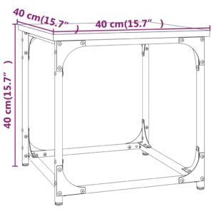 Βοηθητικό Τραπέζι Καπνιστή Δρυς 40x40x40 εκ. Επεξεργασμένο Ξύλο